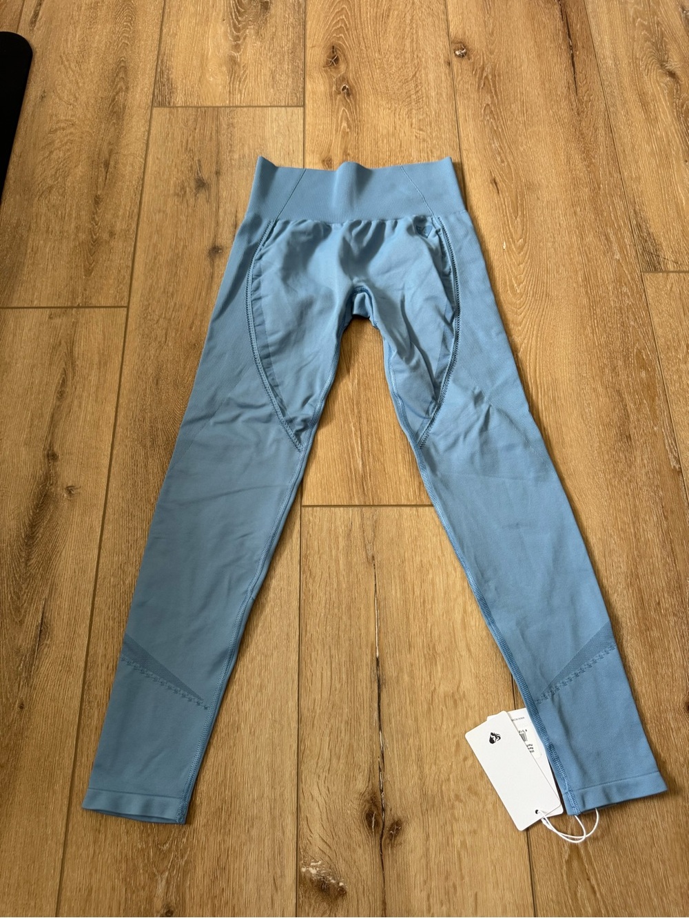 WOMENS BEST RENEW SEAMLESS LEGGINGS SIZE MEDIUM PACIFIC BLUE NEW WITH TAGS